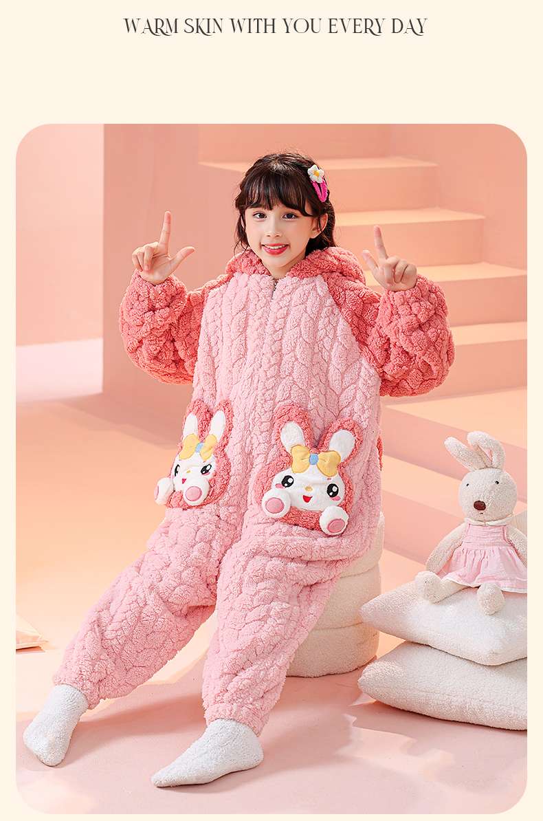 子どもパジャマ もこもこアニマル着ぐるみパジャマ