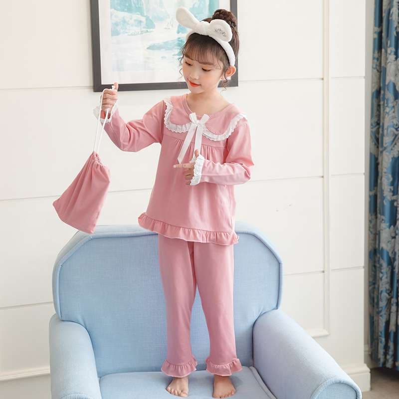 子どもパジャマ ふんわりレース付きおやすみウェア