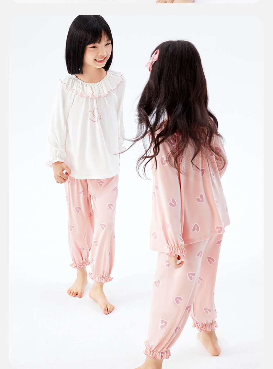 子どもパジャマ ふんわりハートのおやすみウェア