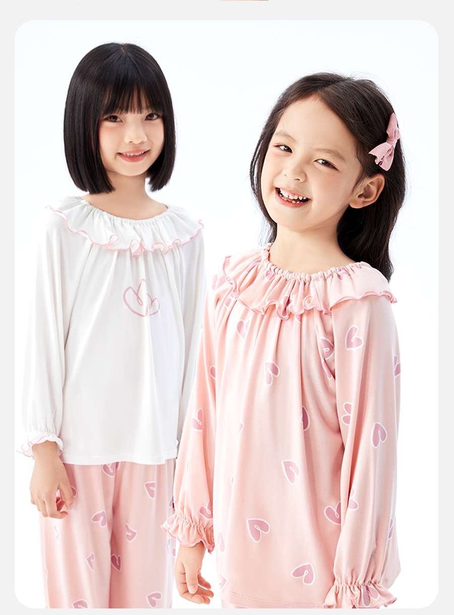 子どもパジャマ ふんわりハートのおやすみウェア