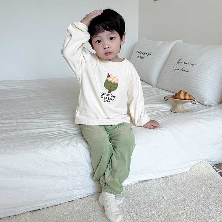 子どもパジャマ うさぎとくまの おやすみルームウェア