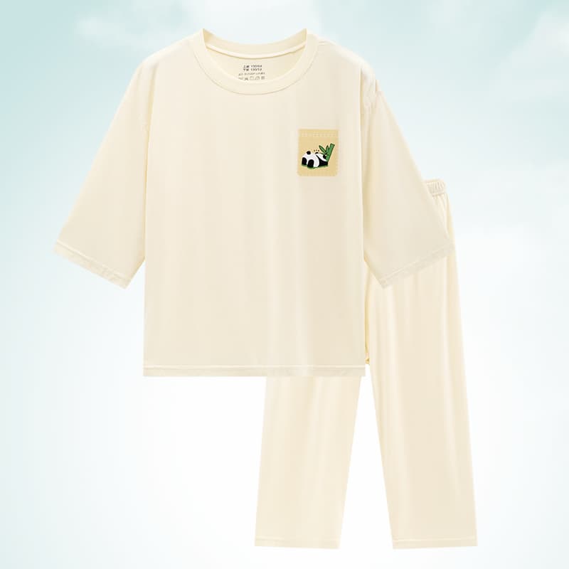 子どもパジャマ 子どもパジャマ ふんわりゆったり七分袖パジャマセット
