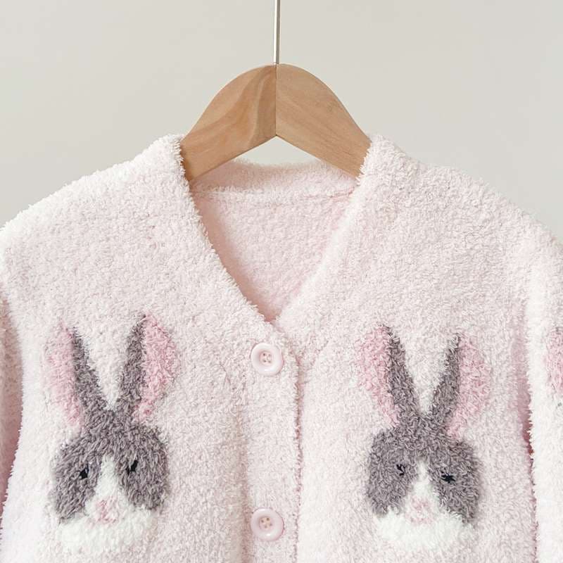子どもパジャマ もこもこうさぎのおやすみセット