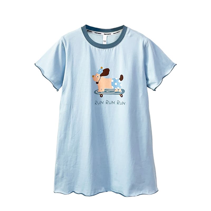 子どもパジャマ 子どもパジャマ スケボーわんちゃん半袖パジャマ