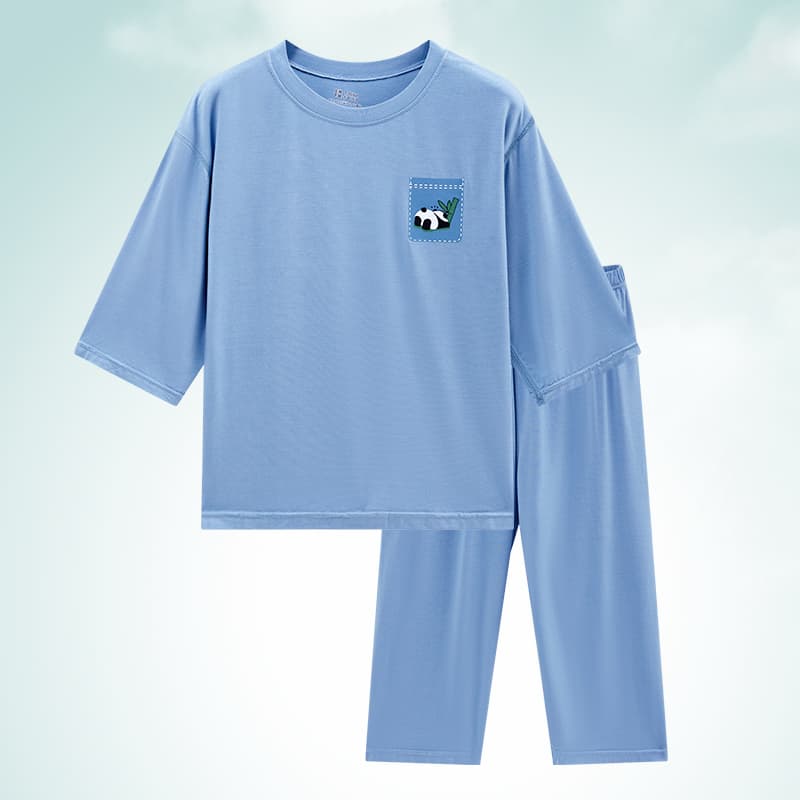 子どもパジャマ 子どもパジャマ ふんわりゆったり七分袖パジャマセット
