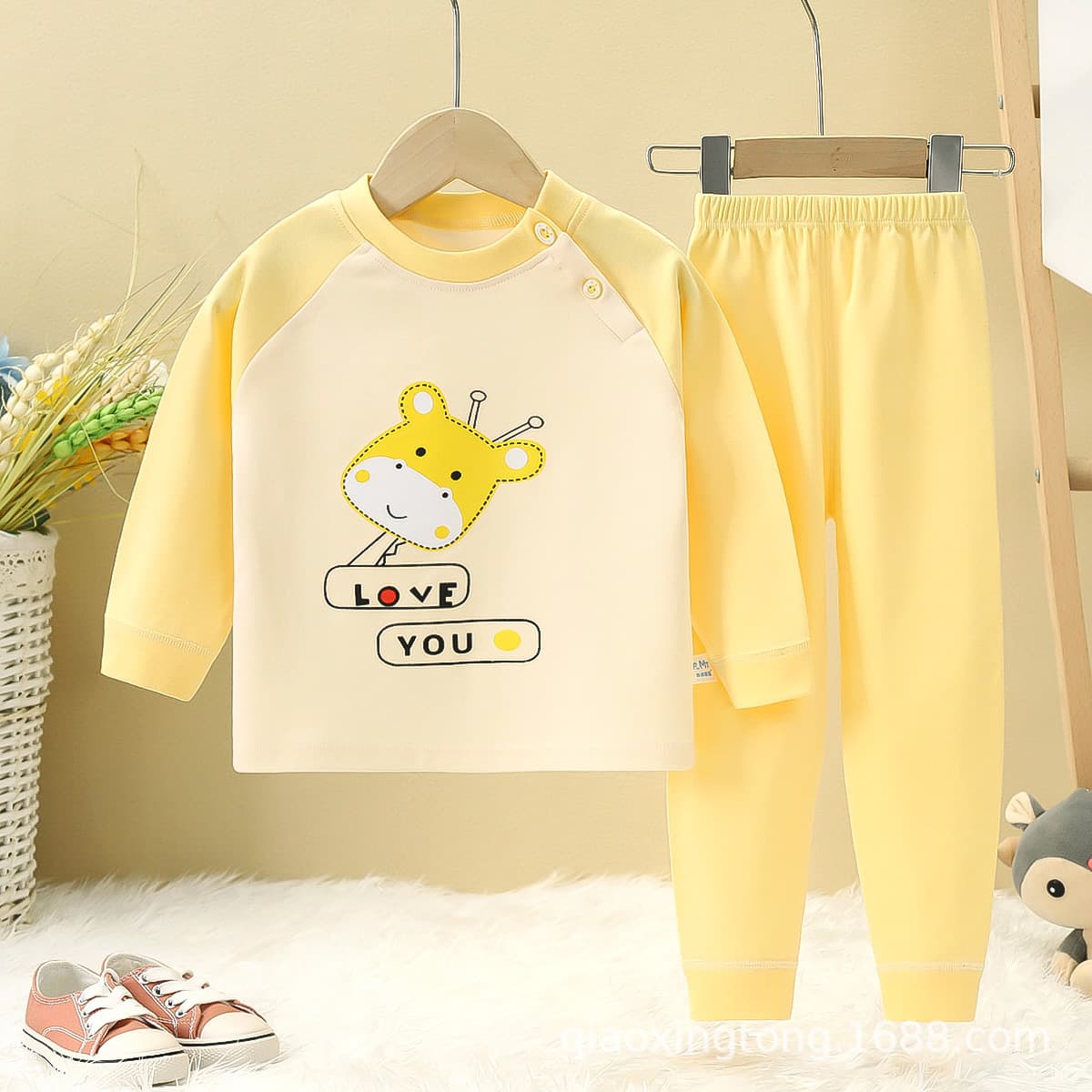 子どもパジャマ 子どもパジャマ 動物たちのメッセージパジャマ