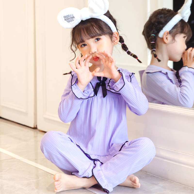 子どもパジャマ フリル丸襟お姫様パジャマ