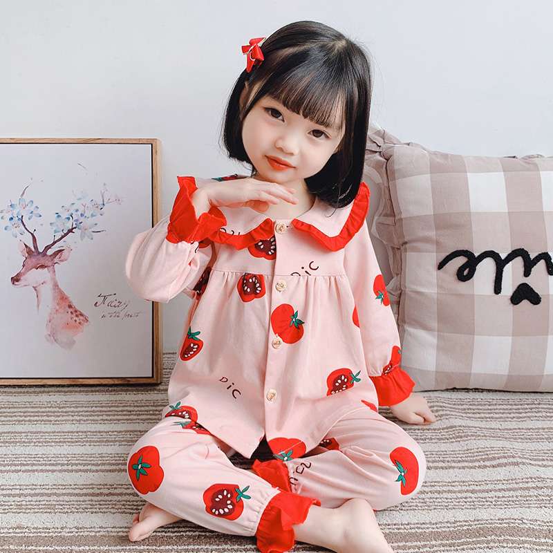 子どもパジャマ ひらひらフリル付きパジャマ