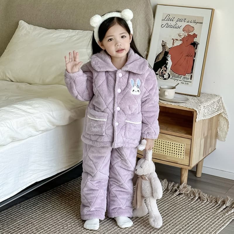 子どもパジャマ もこもこキルト 子供用部屋着
