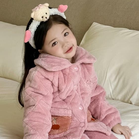 子どもパジャマ もこもこキルト 子供用部屋着
