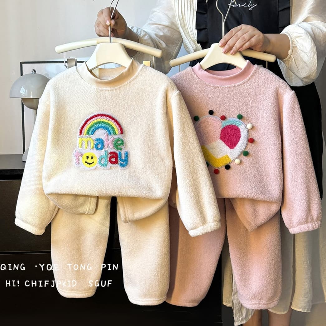 子どもパジャマ ふわもこ おやすみ セットアップ パジャマ