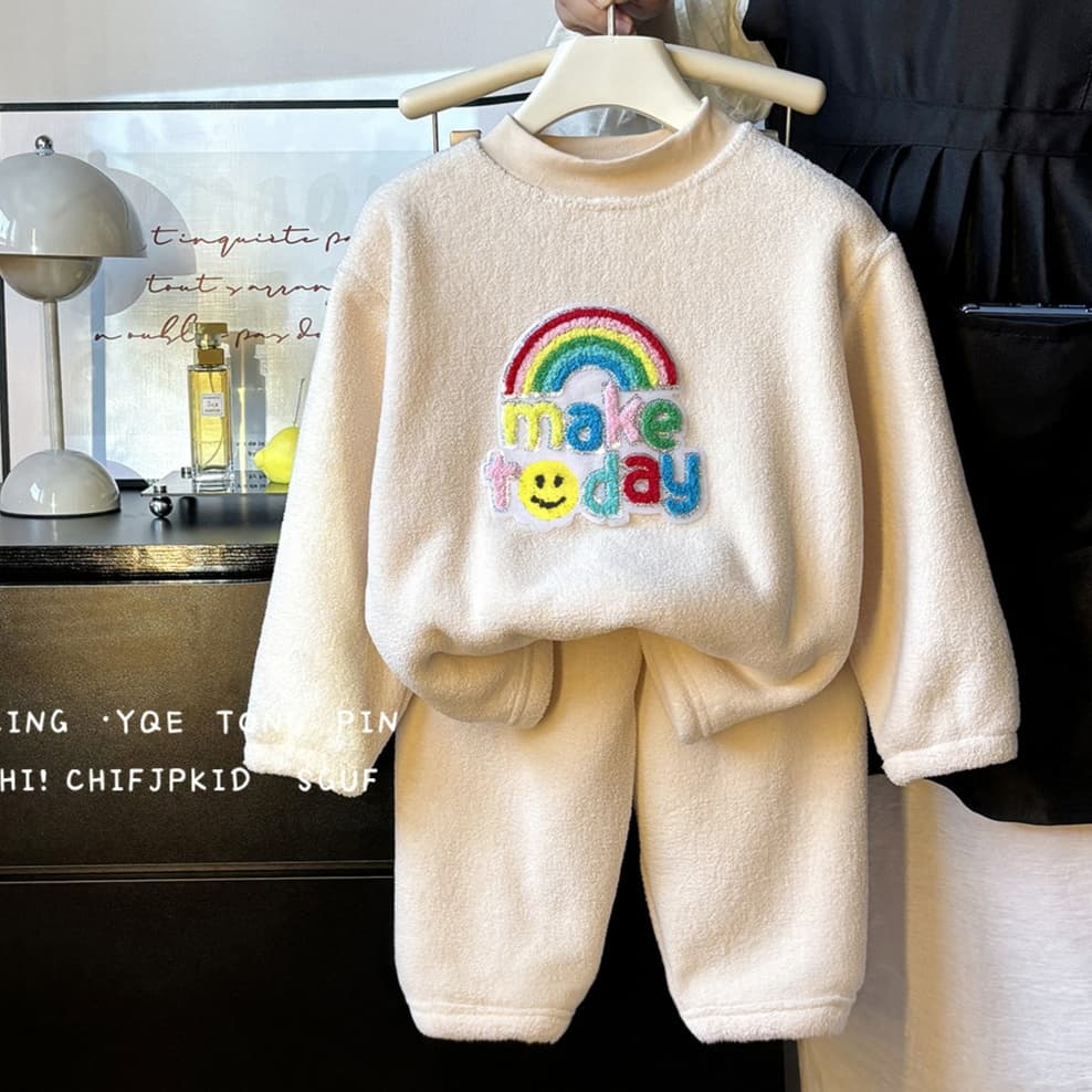 子どもパジャマ ふわもこ おやすみ セットアップ パジャマ