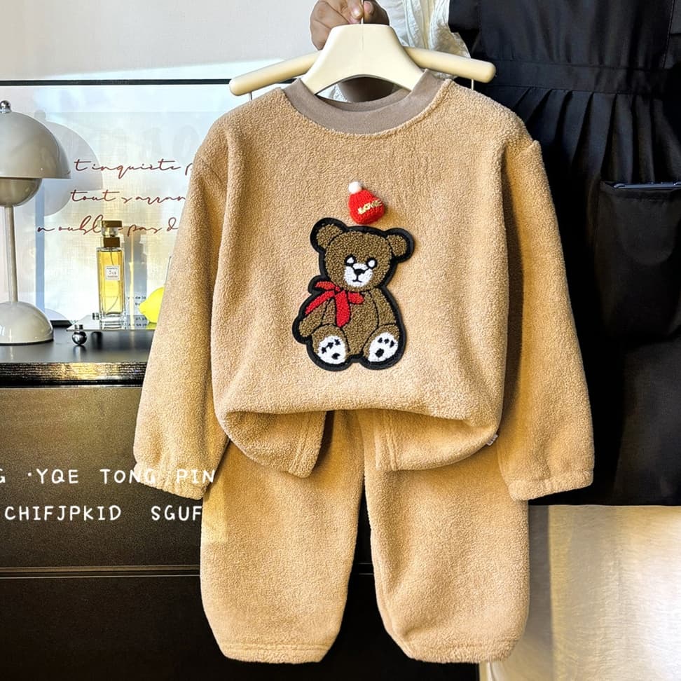 子どもパジャマ ふわもこ おやすみ セットアップ パジャマ