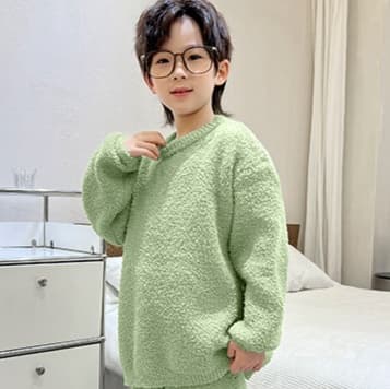子どもパジャマ もこもこ冬物キッズ おうち着セット