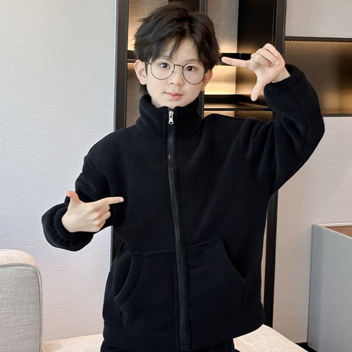 子どもパジャマ もこもこ裏起毛あったかルームウェア