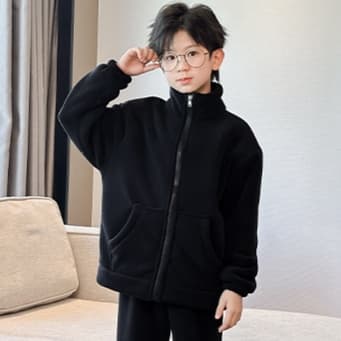 子どもパジャマ もこもこ裏起毛あったかルームウェア