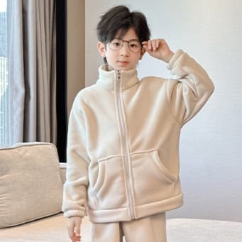 子どもパジャマ もこもこ裏起毛あったかルームウェア