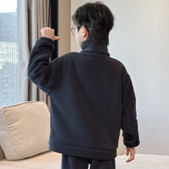 子どもパジャマ もこもこ裏起毛あったかルームウェア