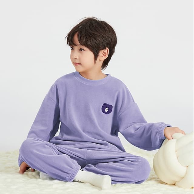 子どもパジャマ もこもこ素材 おやすみルームウェア