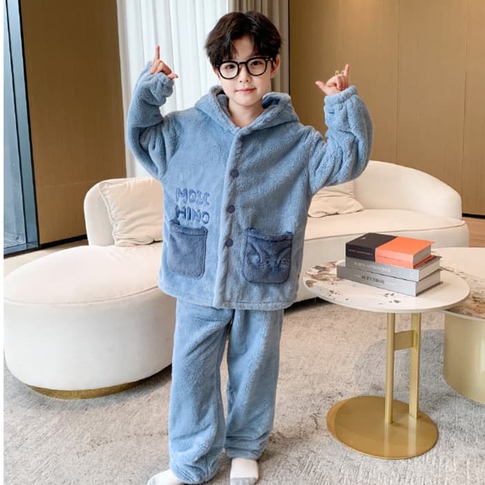 もこもこくまさん上下セット 子どもパジャマ