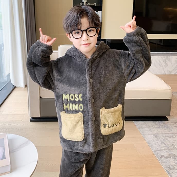 もこもこくまさん上下セット 子どもパジャマ