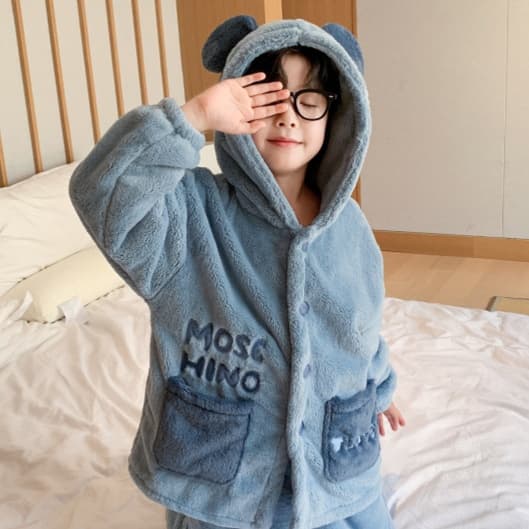 もこもこくまさん上下セット 子どもパジャマ
