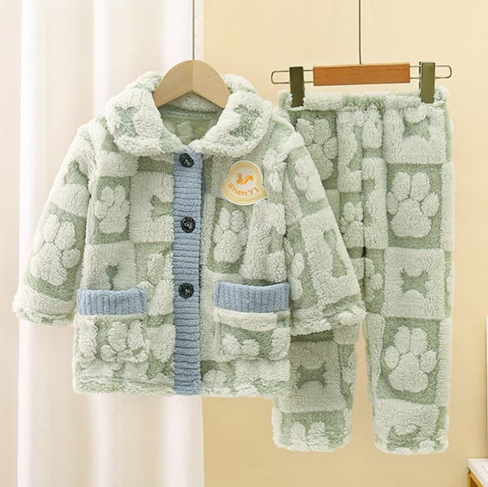 もこもこ部屋着 子どもパジャマセット