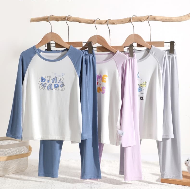 子どもパジャマ ラグランデザイン キッズルームウェア