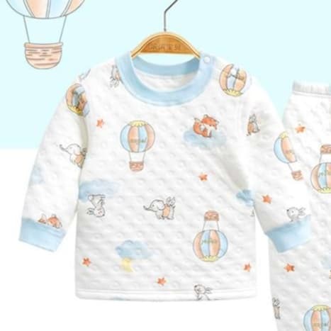 子どもパジャマ ジャングルサファリ キルトパジャマ セットアップ