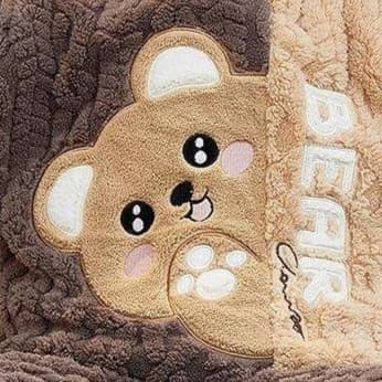 子どもパジャマ もこもこくま柄パジャマ