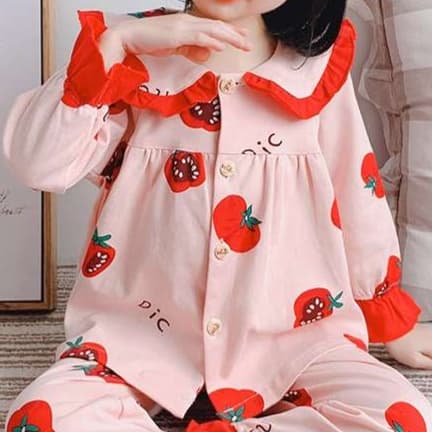 子どもパジャマ ひらひらフリル付きパジャマ