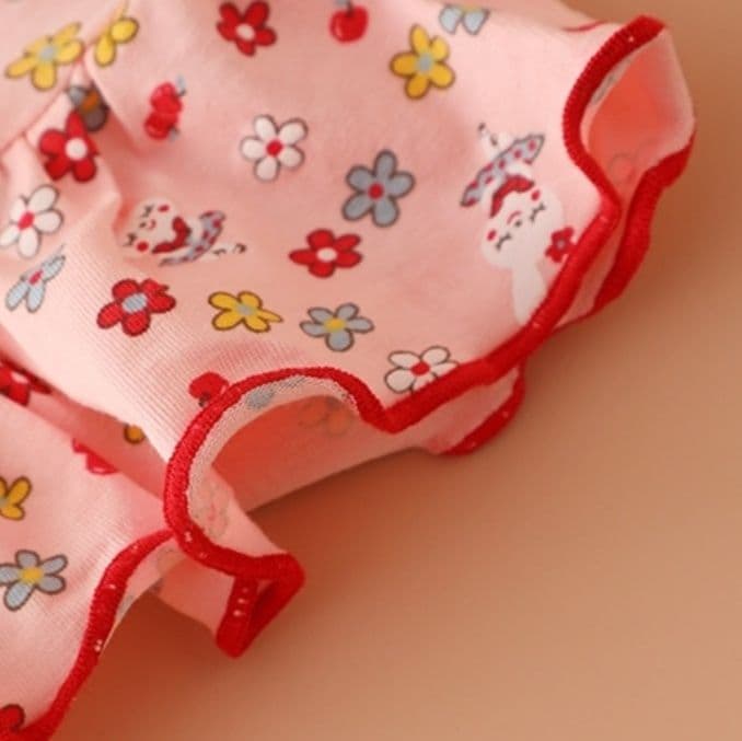 子どもパジャマ 子どもパジャマ 花柄フリルワンピースパジャマ