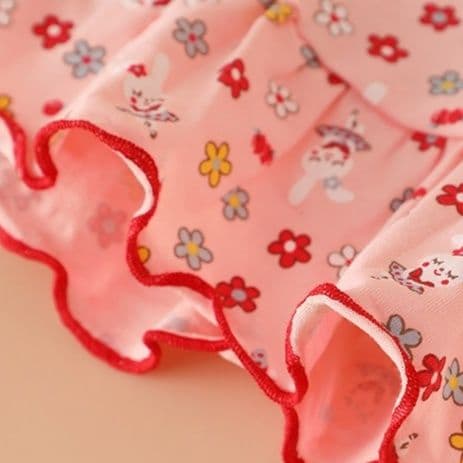 子どもパジャマ 子どもパジャマ 花柄フリルワンピースパジャマ