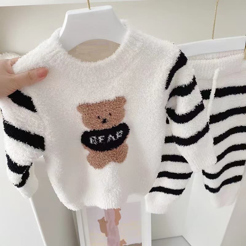 子どもパジャマ もこもこクマちゃんあったかパジャマ