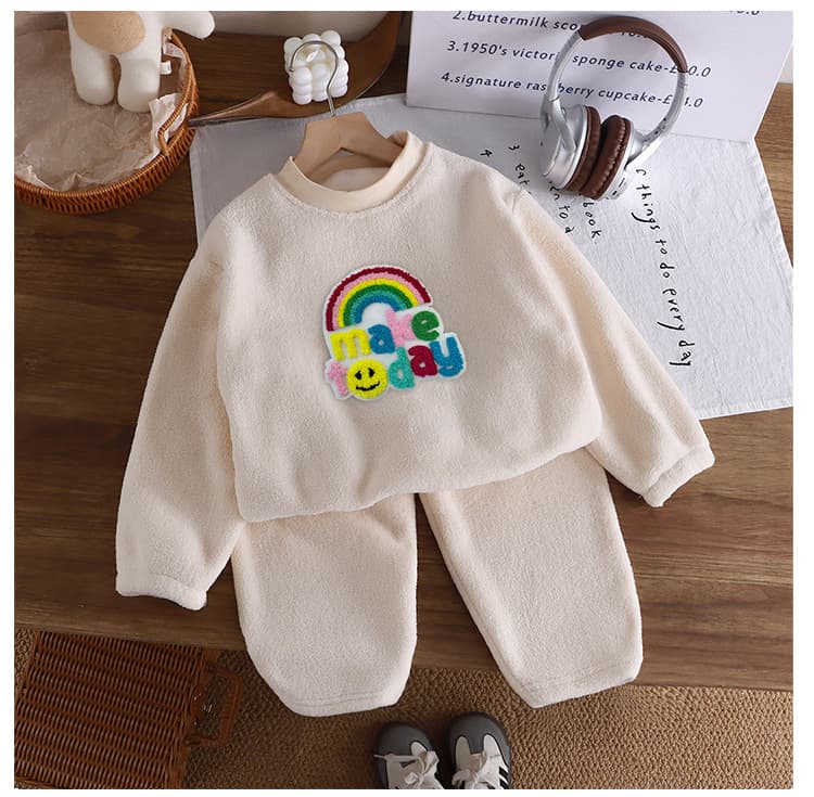 子どもパジャマ ふわもこ おやすみ セットアップ パジャマ